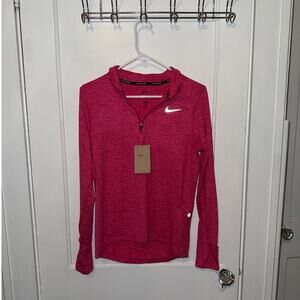 New Nike Running Dri-Fit Quarter Zip Pullover Pink Women's size S